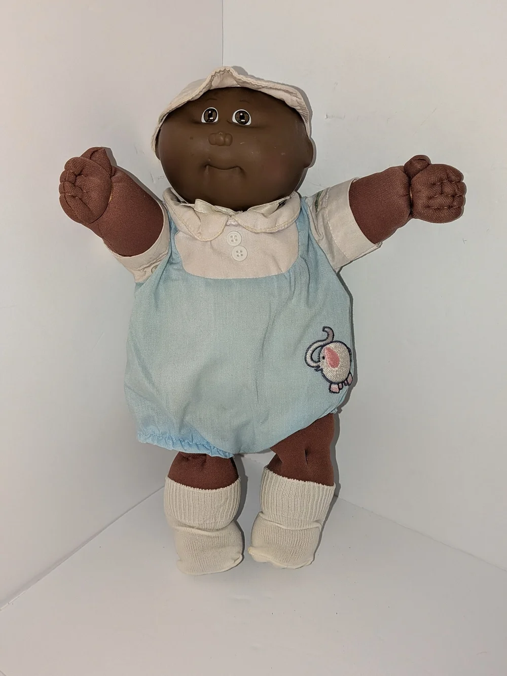 Vintage 1980's African American Cabbage Patch Kid Preemie Doll Elephant Outfit